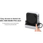 Хаб подставка Qwiizlab MC61 для Mac mini M4 M4 Pro NVMe SSD Thunderbolt 40Gbps